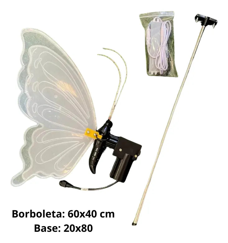 Borboleta De Led 60cm C/ Movimento Nas Asas Decoração Bivolt – imagem 5