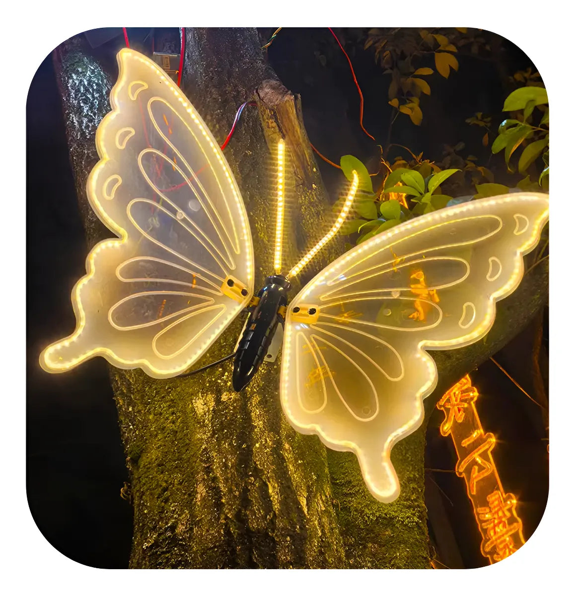 Borboleta De Led 60cm C/ Movimento Nas Asas Decoração Bivolt – imagem 1