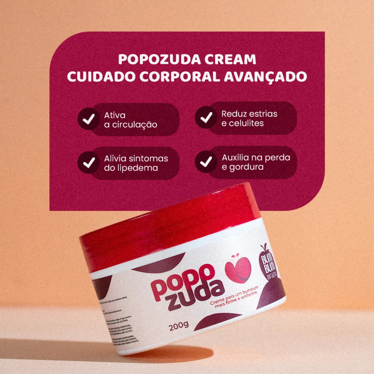 [COMPE 1 LEVE 2] Popozuda Creme Para Lipedema Celulite E Estrias 200g – imagem 5